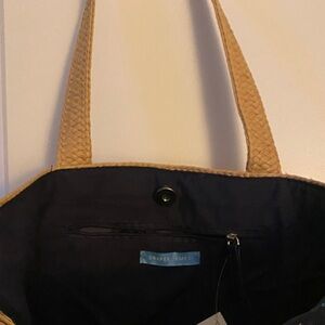 Draper James Beige Woven Tote